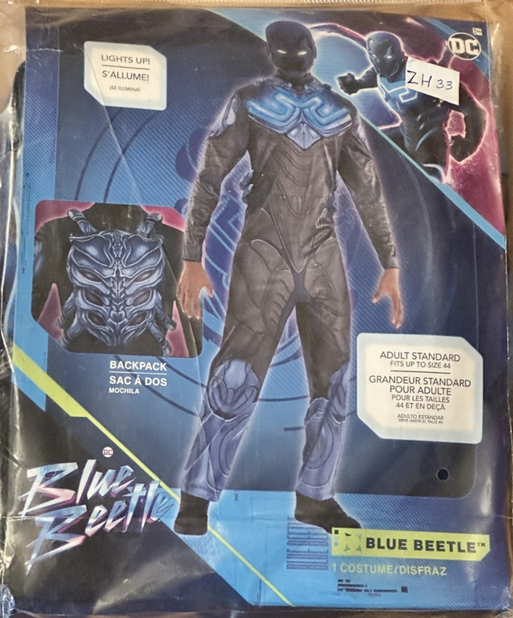 DC Blue Beetle Costume Adult Standard Size 44-Light Up